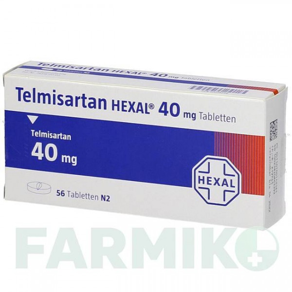 ТЕЛМИСАРТАН (TELMISARTAN) 40 мг таблетки 56 шт - Телмисартан HEXAL