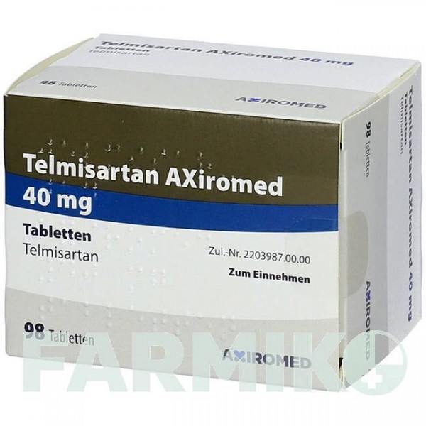 ТЕЛМІСАРТАН (TELMISARTAN) 40 мг таблетки 98 шт - Телмісартан MEDICAL VALLEY INVEST
