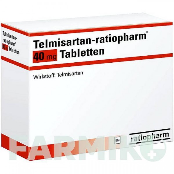 ТЕЛМІСАРТАН (TELMISARTAN) 40 мг таблетки 28 шт - Телмісартан RATIOPHARM