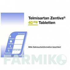 ТЕЛМІСАРТАН (TELMISARTAN) 40 мг таблетки 56 шт - Телмісартан ZENTIVA