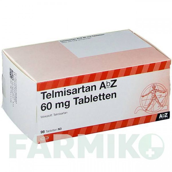 ТЕЛМИСАРТАН (TELMISARTAN) 60 мг таблетки 98 шт - Телмисартан ABZ PHARMA