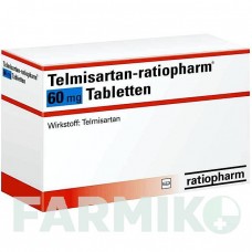 ТЕЛМІСАРТАН (TELMISARTAN) 60 мг таблетки 56 шт - Телмісартан RATIOPHARM