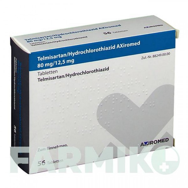 ТЕЛМИСАРТАН (TELMISARTAN) 80/12,5 мг таблетки 56 шт - Телмисартан, Гидрохлоротиазид MEDICAL VALLEY INVEST