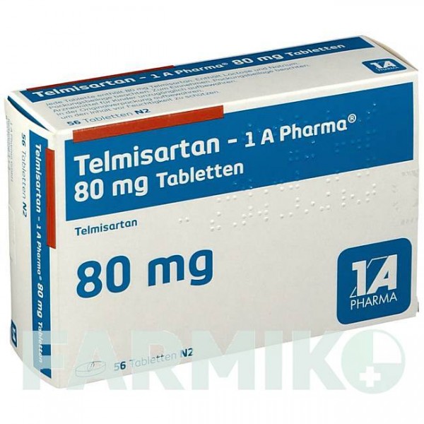 ТЕЛМІСАРТАН (TELMISARTAN) 80 мг таблетки 56 шт - Телмісартан 1 A PHARMA