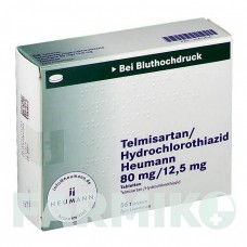ТЕЛМИСАРТАН (TELMISARTAN) 80 мг/12,5 мг таблетки 56 шт - Телмисартан, Гидрохлоротиазид HEUMANN PHARMA