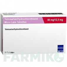 ТЕЛМІСАРТАН (TELMISARTAN) 80 мг/12,5 мг таблетки 28 шт - Телмісартан, Гідрохлоротіазид MICRO LABS