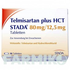 ТЕЛМИСАРТАН (TELMISARTAN) 80 мг/12,5 мг таблетки 98 шт - Телмисартан, Гидрохлоротиазид STADAPHARM