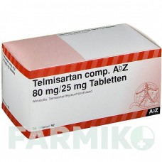 ТЕЛМІСАРТАН (TELMISARTAN) 80 мг/25 мг таблетки 56 шт - Телмісартан, Гідрохлоротіазид ABZ PHARMA