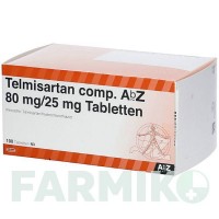 ТЕЛМІСАРТАН (TELMISARTAN) 80 мг/25 мг таблетки 100 шт - Телмісартан, Гідрохлоротіазид ABZ PHARMA