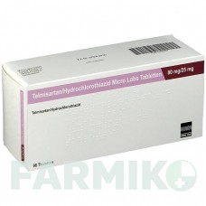 ТЕЛМИСАРТАН (TELMISARTAN) 80 мг/25 мг таблетки 98 шт - Телмисартан, Гидрохлоротиазид MICRO LABS