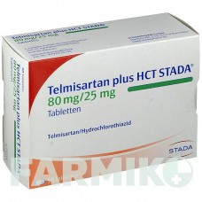 ТЕЛМИСАРТАН (TELMISARTAN) 80 мг/25 мг таблетки 98 шт - Телмисартан, Гидрохлоротиазид STADAPHARM
