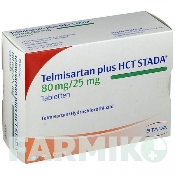 ТЕЛМИСАРТАН (TELMISARTAN) 80 мг/25 мг таблетки 98 шт - Телмисартан, Гидрохлоротиазид STADAPHARM