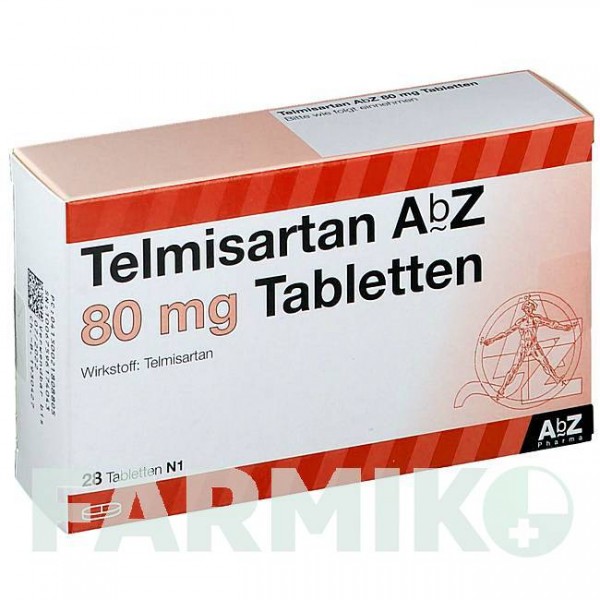 ТЕЛМИСАРТАН (TELMISARTAN) 80 мг таблетки 28 шт - Телмисартан ABZ PHARMA
