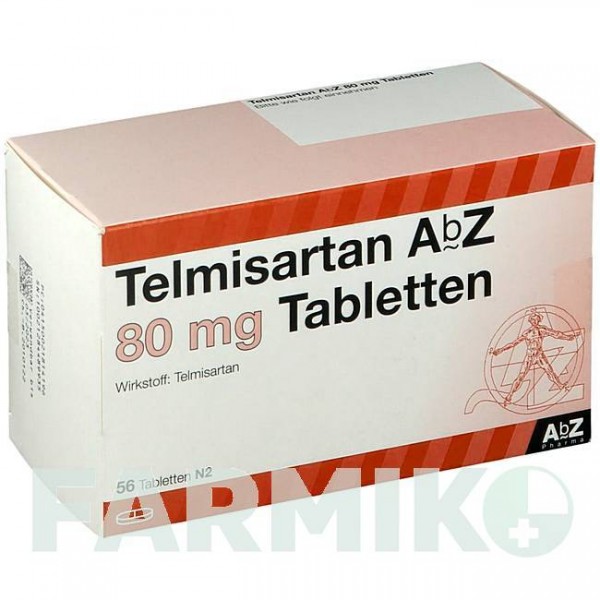 ТЕЛМИСАРТАН (TELMISARTAN) 80 мг таблетки 56 шт - Телмисартан ABZ PHARMA