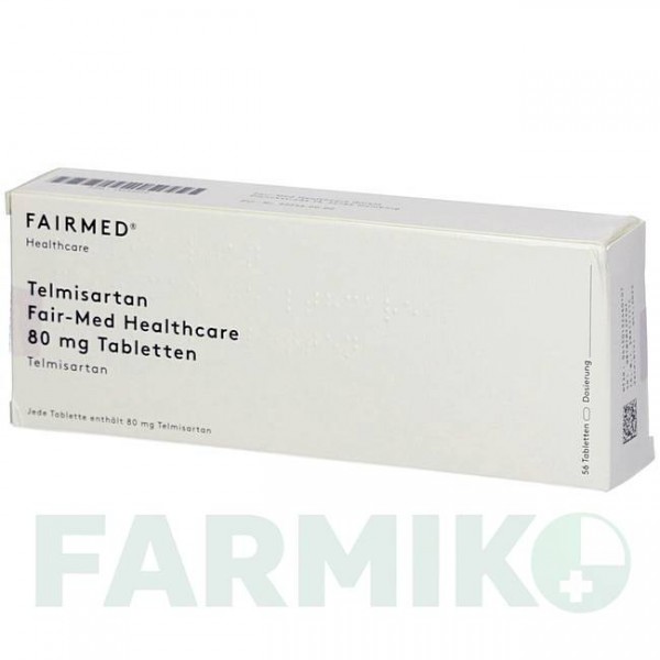 ТЕЛМИСАРТАН (TELMISARTAN) 80 мг таблетки 56 шт - Телмисартан FAIRMED HEALTHCARE