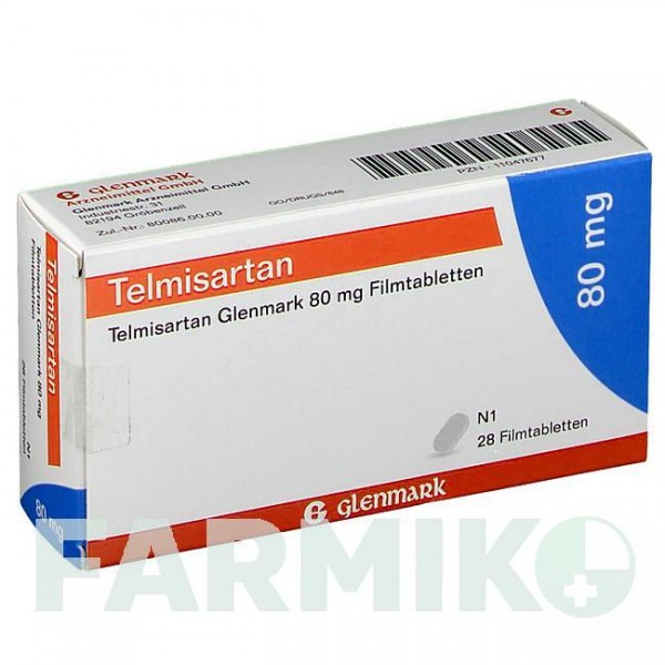 ТЕЛМИСАРТАН (TELMISARTAN) 80 мг таблетки 28 шт - Телмисартан GLENMARK