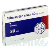 ТЕЛМИСАРТАН (TELMISARTAN) 80 мг таблетки 28 шт - Телмисартан HEXAL