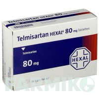 ТЕЛМІСАРТАН (TELMISARTAN) 80 мг таблетки 56 шт - Телмісартан HEXAL