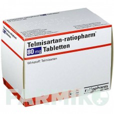 ТЕЛМІСАРТАН (TELMISARTAN) 80 мг таблетки 28 шт - Телмісартан RATIOPHARM
