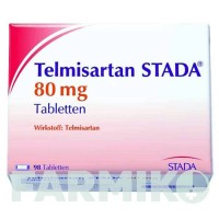 ТЕЛМІСАРТАН (TELMISARTAN) 80 мг таблетки 98 шт - Телмісартан STADAPHARM