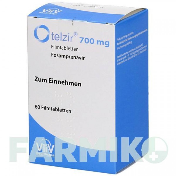 ТЕЛЗІР (TELZIR) 700 мг таблетки 60 шт - Фосампренавір ABACUS MEDICINE