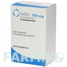 ТЕЛЗІР (TELZIR) 700 мг таблетки 60 шт - Фосампренавір AXICORP PHARMA