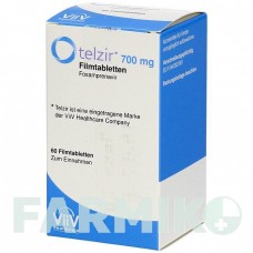 ТЕЛЗІР (TELZIR) 700 мг таблетки 60 шт - Фосампренавір KOHLPHARMA