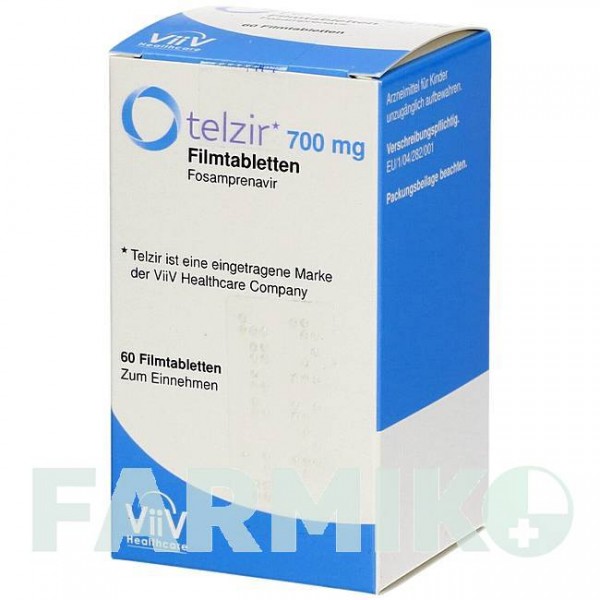 ТЕЛЗІР (TELZIR) 700 мг таблетки 60 шт - Фосампренавір KOHLPHARMA