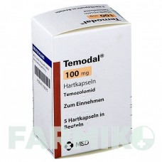 ТЕМОДАЛ (TEMODAL) 100 мг капсулы 5 шт - Темозоломид MSD