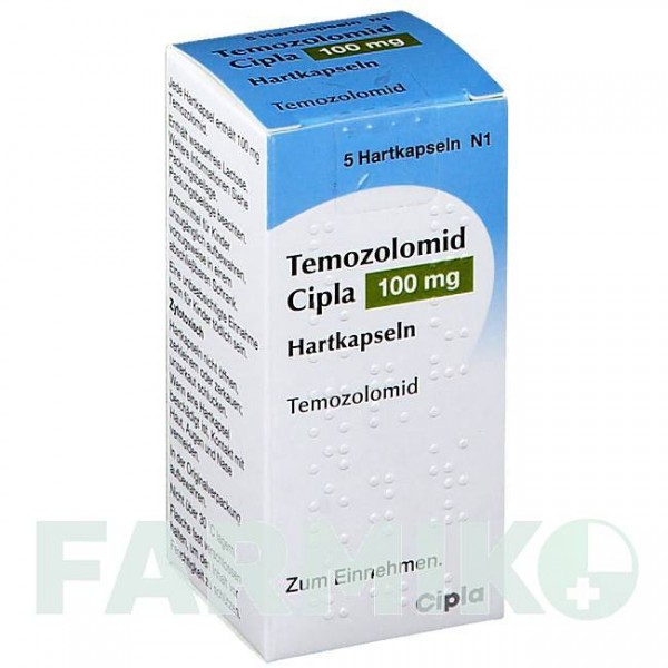 ТЕМОЗОЛОМИД (TEMOZOLOMID) 100 мг капсулы 4x5 шт - Темозоломид CIPLA