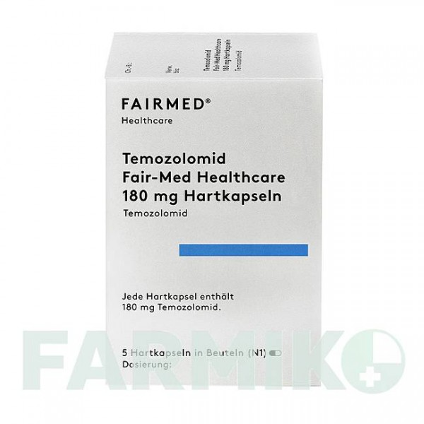 ТЕМОЗОЛОМИД (TEMOZOLOMID) 180 мг капсулы 5 шт - Темозоломид FAIRMED HEALTHCARE