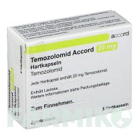 ТЕМОЗОЛОМІД (TEMOZOLOMID) 20 мг капсули 5 шт - Темозоломід ACCORD HEALTHCARE