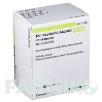 ТЕМОЗОЛОМИД (TEMOZOLOMID) 20 мг капсулы 20 шт - Темозоломид ACCORD HEALTHCARE