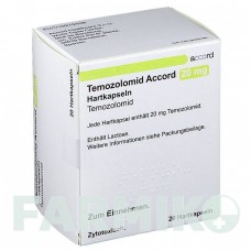 ТЕМОЗОЛОМІД (TEMOZOLOMID) 20 мг капсули 20 шт - Темозоломід ACCORD HEALTHCARE