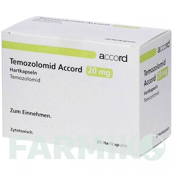 ТЕМОЗОЛОМИД (TEMOZOLOMID) 20 мг капсулы 20 шт - Темозоломид ORIFARM