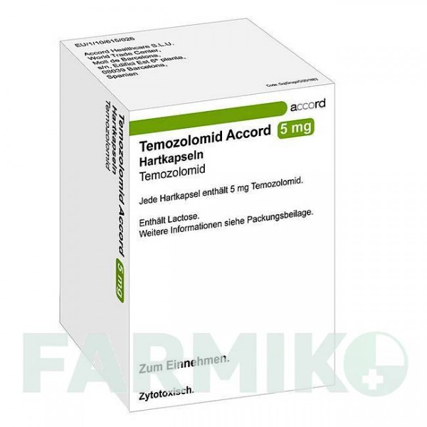 ТЕМОЗОЛОМІД (TEMOZOLOMID) 5 мг капсули 5 шт - Темозоломід ACCORD HEALTHCARE
