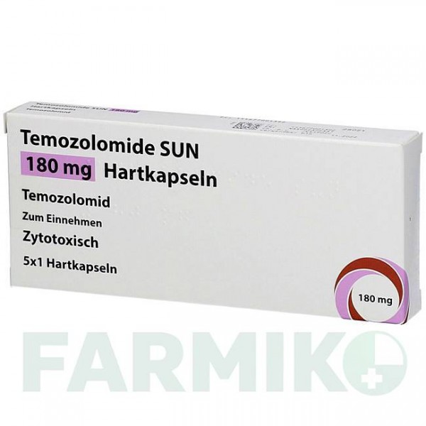 ТЕМОЗОЛОМИД (TEMOZOLOMIDE) 180 мг капсулы 5 шт - Темозоломид BB FARMA