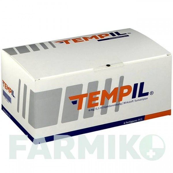 ТЕМПИЛ (TEMPIL) 6 мг/0,5 мл раствор 12 шт - Суматриптан HORMOSAN PHARMA