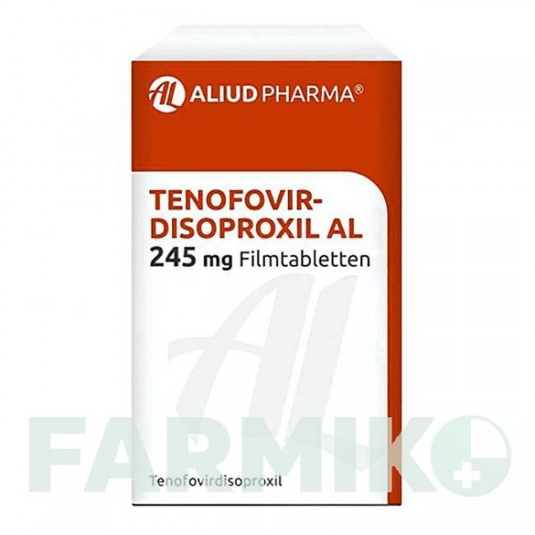 ТЕНОФОВІРДИЗОПРОКСИЛ (TENOFOVIRDISOPROXIL) 245 мг таблетки 3x30 шт - Тенофовір ALIUD PHARMA