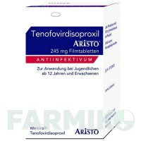 ТЕНОФОВИРДИЗОПРОКСИЛ (TENOFOVIRDISOPROXIL) 245 мг таблетки 90 шт - Тенофовир ARISTO PHARMA