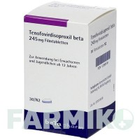 ТЕНОФОВІРДИЗОПРОКСИЛ (TENOFOVIRDISOPROXIL) 245 мг таблетки 30 шт - Тенофовір BETAPHARM