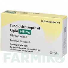 ТЕНОФОВИРДИЗОПРОКСИЛ (TENOFOVIRDISOPROXIL) 245 мг таблетки 30 шт - Тенофовир CIPLA