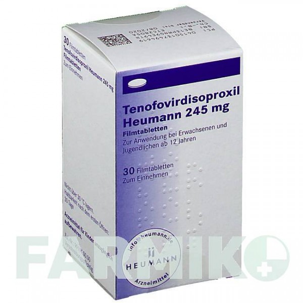 ТЕНОФОВИРДИЗОПРОКСИЛ (TENOFOVIRDISOPROXIL) 245 мг таблетки 30 шт - Тенофовир HEUMANN PHARMA