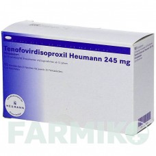 ТЕНОФОВИРДИЗОПРОКСИЛ (TENOFOVIRDISOPROXIL) 245 мг таблетки 90 шт - Тенофовир HEUMANN PHARMA