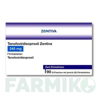 ТЕНОФОВІРДИЗОПРОКСИЛ (TENOFOVIRDISOPROXIL) 245 мг таблетки 3x30 шт - Тенофовір ZENTIVA