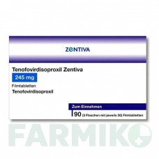 ТЕНОФОВИРДИЗОПРОКСИЛ (TENOFOVIRDISOPROXIL) 245 мг таблетки 3x30 шт - Тенофовир ZENTIVA