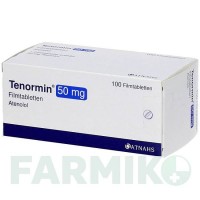 ТЕНОРМІН (TENORMIN) 50 таблетки 100 шт - Атенолол ATNAHS PHARMA