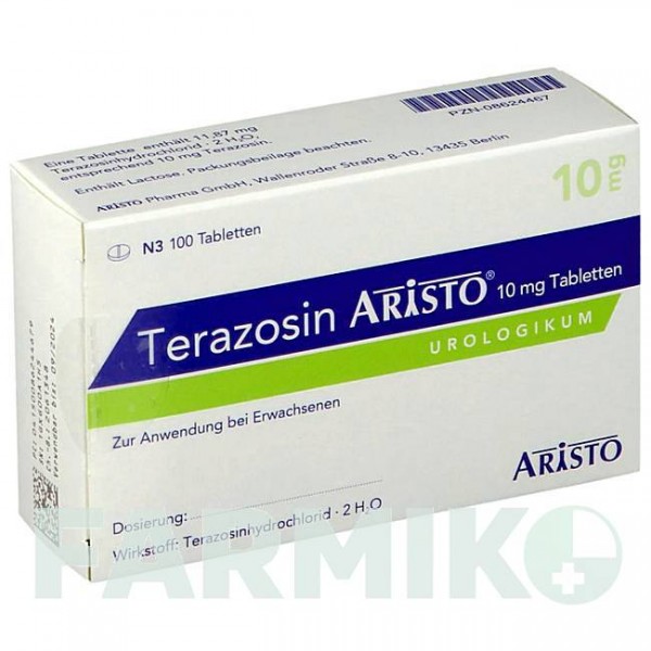 ТЕРАЗОЗИН (TERAZOSIN) 10 мг таблетки 100 шт - Теразозин ARISTO PHARMA