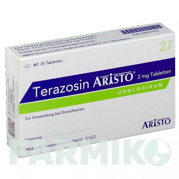 ТЕРАЗОЗИН (TERAZOSIN) 2 мг таблетки 25 шт - Теразозин ARISTO PHARMA