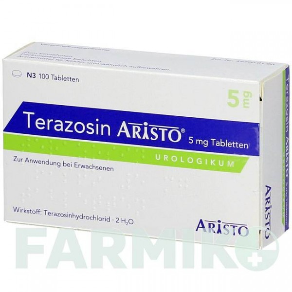 ТЕРАЗОЗИН (TERAZOSIN) 5 мг таблетки 100 шт - Теразозин ARISTO PHARMA